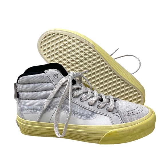 VANS Sk8-Hi Notchback Split VR3 Shoes Women Canvas Light Gray Suede VN0A5FBHLTG - Picture 6 of 8